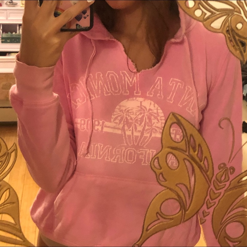 santa monica pink hoodie !!